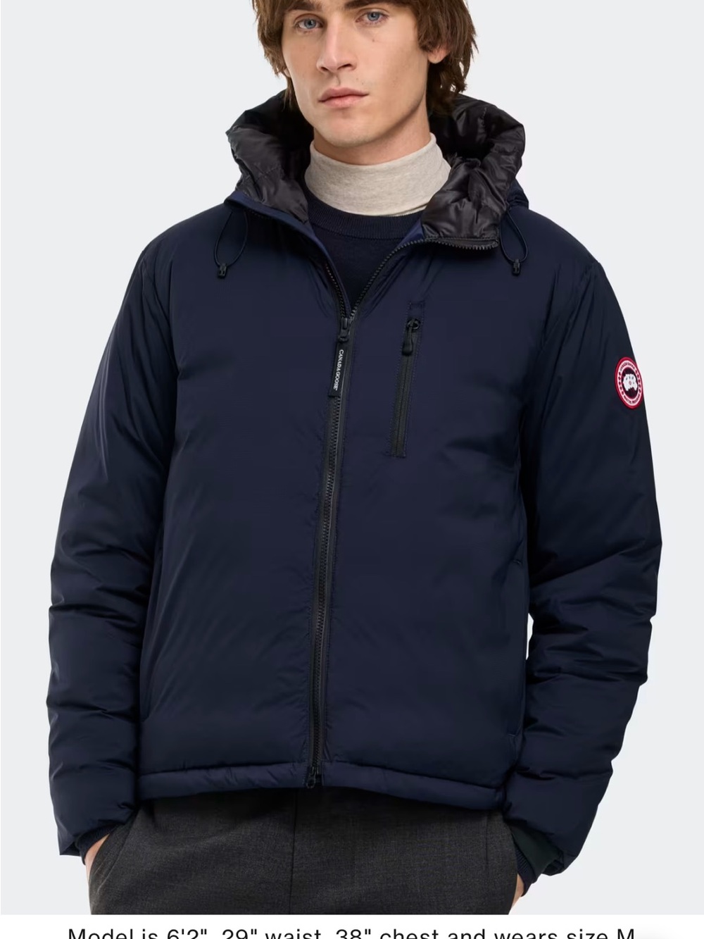 Canada Goose Navy Hooded Puffer Jacket